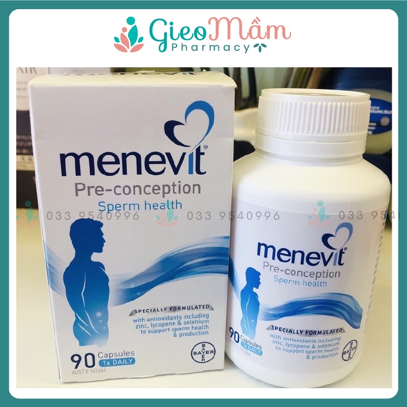 Menevit 30-90 viên Úc, Cải Thiện Chất Lượng Tinh Trùng, Hỗ trợ Vô Sinh Hiếm Muộn