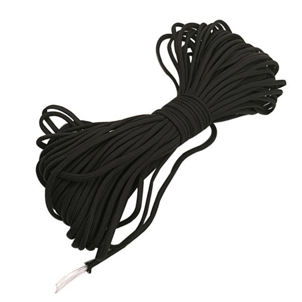 Cuộn Dây Dù 31m 550 100ft 4mm Màu Đen Chất Lượng Cao