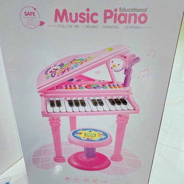 Đàn piano kèm ghế và micro cho bé cao 51cm