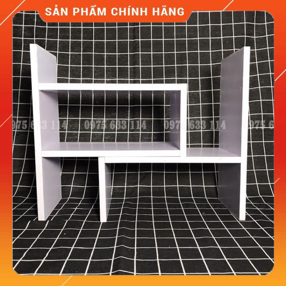 Kệ sách để bàn 💙FREESHIP💙 Giá sách gỗ mini 3 tầng lắp ghép đa năng điều chỉnh được kích thước