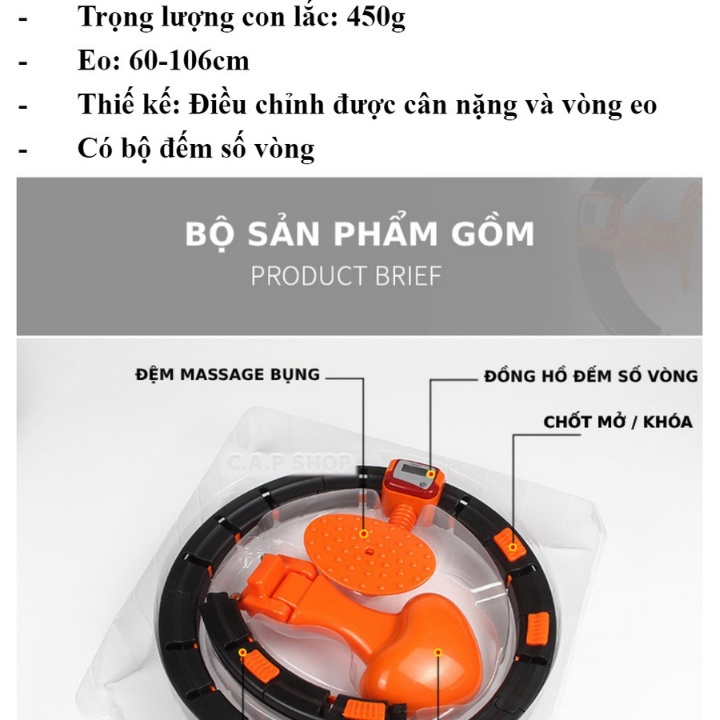 Vòng Lắc Tập Eo Đa Năng ⚡CHÍNH HÃNG⚡ Xoay Eo Automatic Hula Hoop Tập Thể Dục Tan Giảm Mỡ Bụng Thon Gọn Eo Có Đồng Hồ Đếm