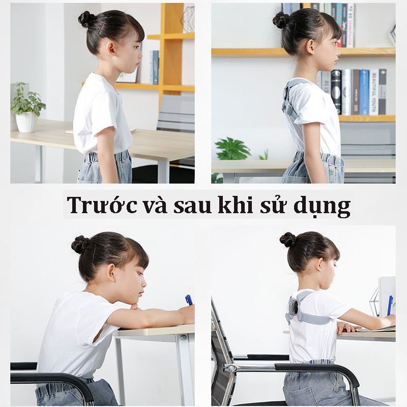 Đai Chống Gù Lưng Rung Cảm Biến Điện Tử Thông Minh Nhật Bản loại cao cấp Pose Mẫu Mới 2022