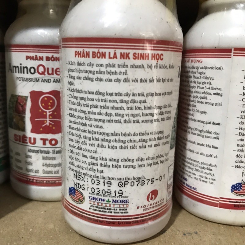 Phân bón to trái  amino k bổ sung kali