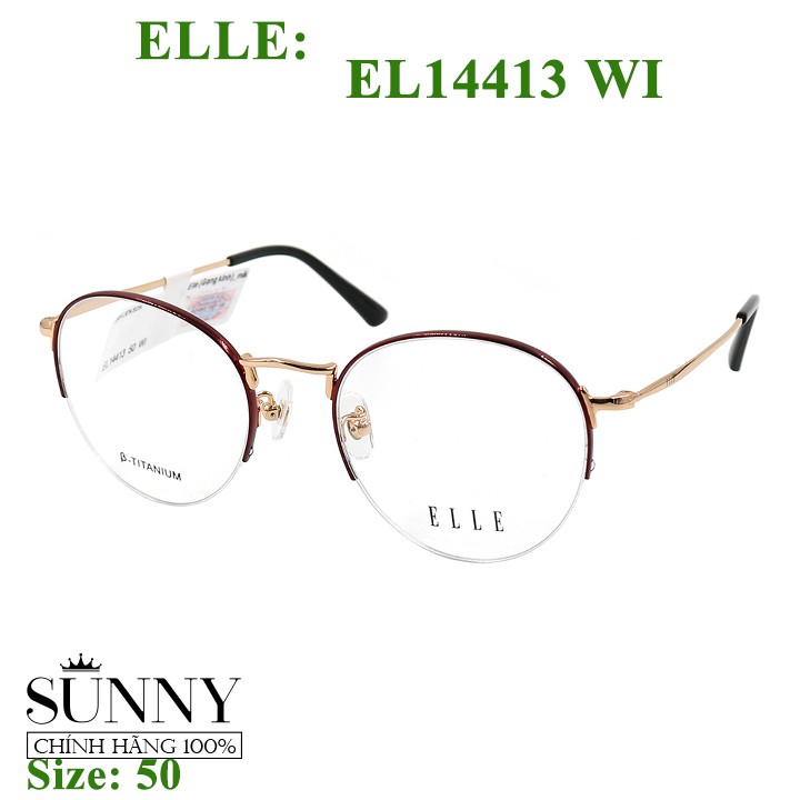Gọng kính thời trang Elle EL14413 chính hãng, bảo hành toàn quốc
