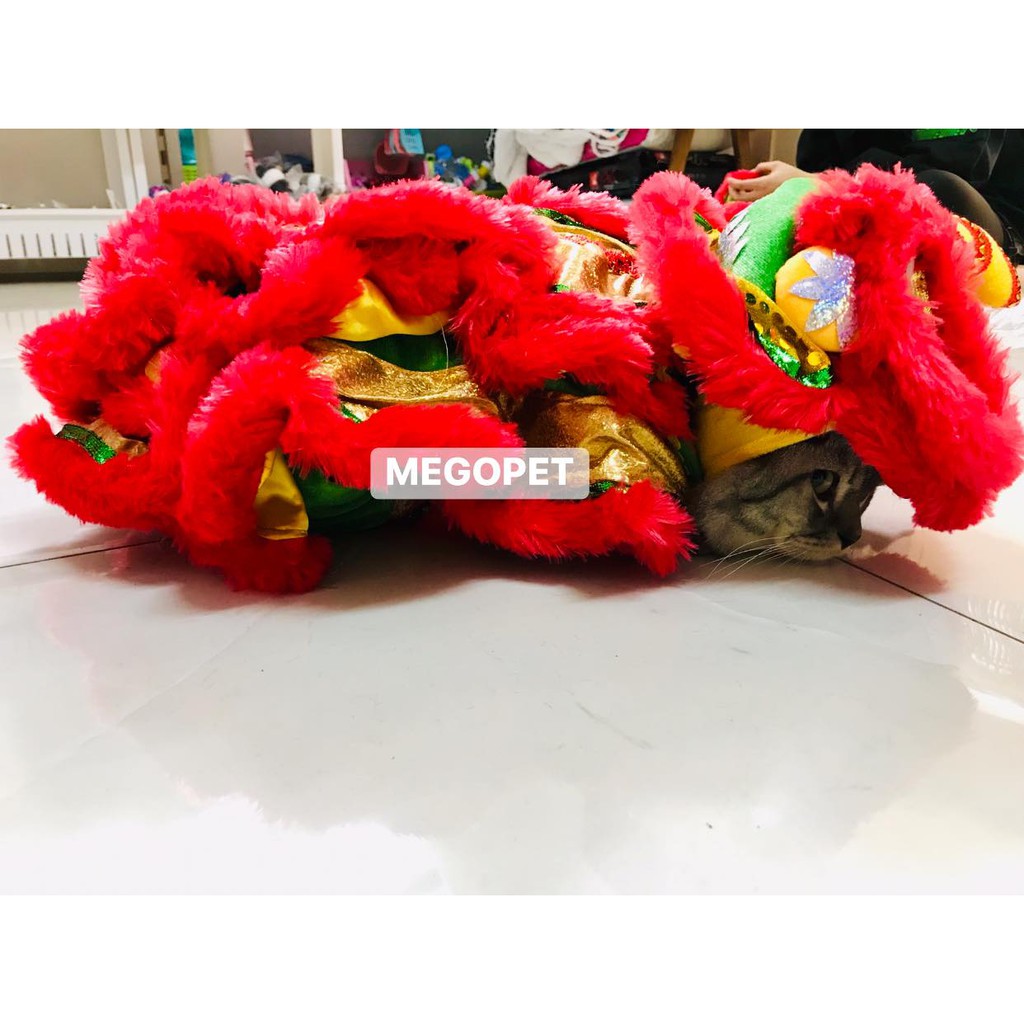 BỘ ĐỒ MÚA LÂN CHO CHÓ MÈO - ĐỒ COSPLAY KỲ LÂN CAO CẤP