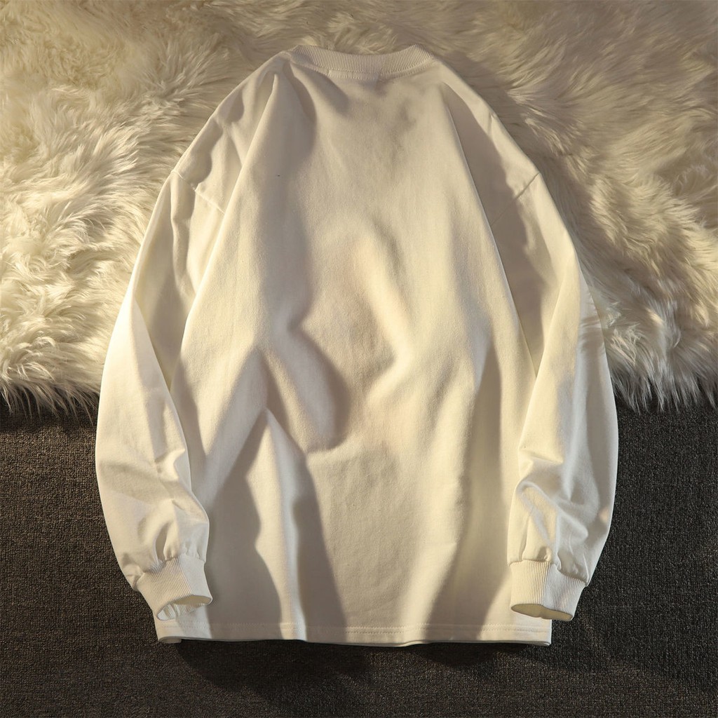 Áo Thun Tay Dài Cổ Tròn In Hình Gấu Xốp Phong Cách Retro Nhật Bản Cho Nam Và Nữ | BigBuy360 - bigbuy360.vn