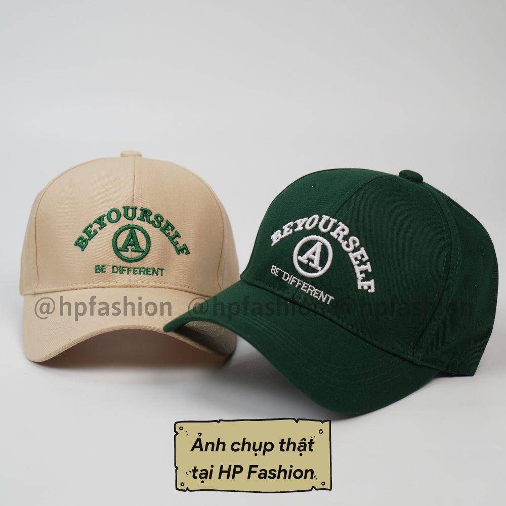 Mũ lưỡi trai ❤️ Nón kết thêu chữ BE YOUR SELF chất kaki cao cấp form unisex nam nữ N92 - Happy Style