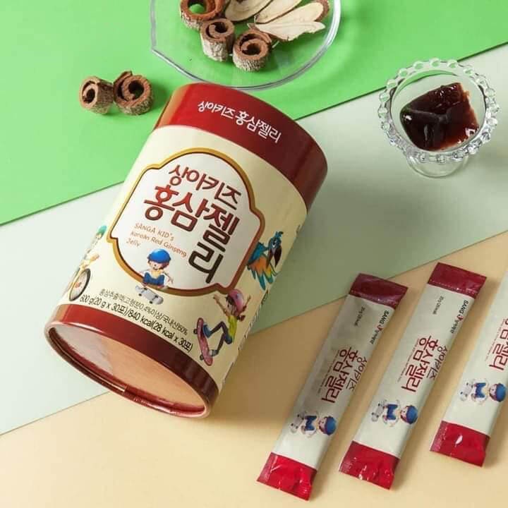 Thạch Hồng Sâm Trẻ Em SANGA Hộp 30 Gói