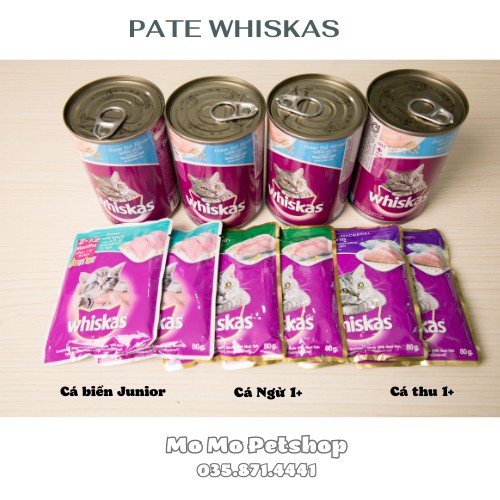 [Quận 8][Mỡ Mỡ Petshop] Pate Whiskas cho mèo giá rẻ - Gói 85gr