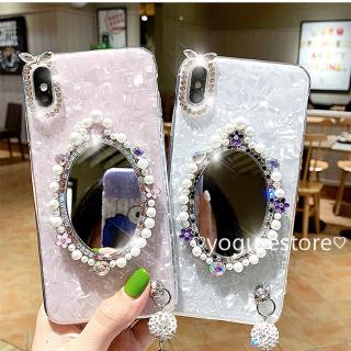 Ốp điện thoại kèm gương và dây đeo dễ thương cho Huawei Nova 5T 4 3i 3 2lite Mate20pro Mate20 Mate10Pro
