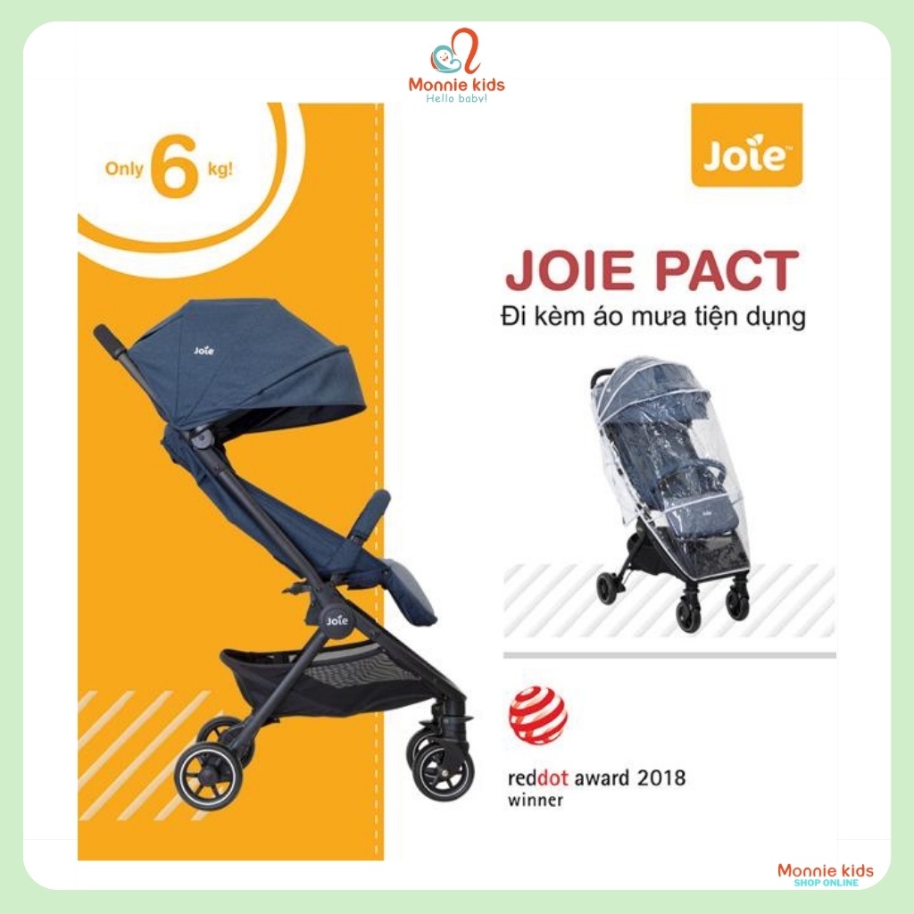 Xe đẩy gấp gọn cho bé Joie Pact, xe nôi du lịch đa năng cho trẻ - Monnie Kids