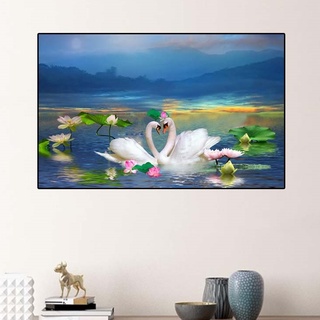 90x150 Tranh thiên Nga dán tường trang trí nhà cửa đẹp hiện đại treo tường phòng ngủ, phòng khách, bếp, cầu thang