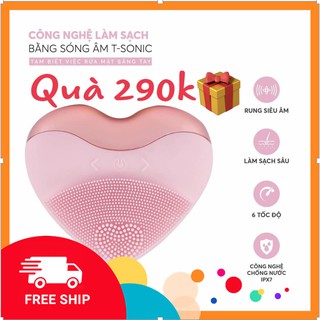 Máy rửa và massage mặt LACO luxury màu hồng chính hãng, bảo hành 12 tháng[ TẶNG SỮA RỬA MẶT + BÔNG TẨY TRANG]