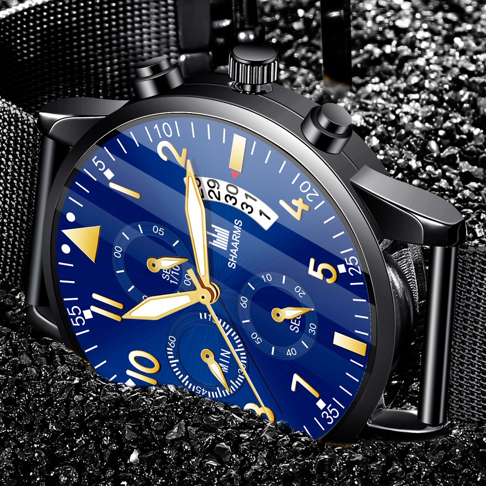 Đồng hồ thạch anh SHAARMS kiểu dáng thể thao dành cho nam sang trọng bằng thép không gỉ | BigBuy360 - bigbuy360.vn