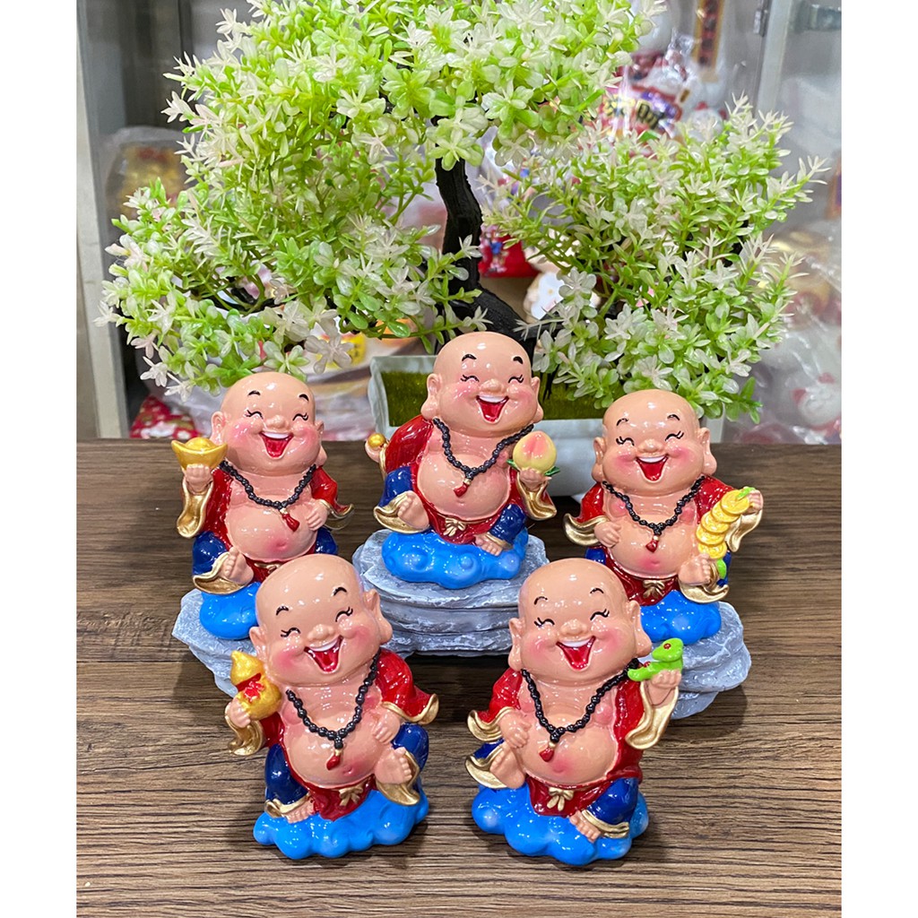 TƯỢNG CHIBI DI LẶC CẦM THỎI VÀNG 7CM