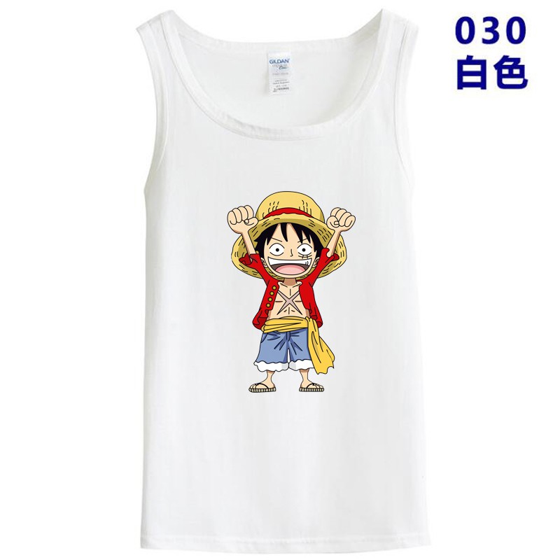 Hoạt Hình Áo Thun Sát Nách Dáng Rộng In Hình Luffy Trong One Piece Cá Tính Cho Nam