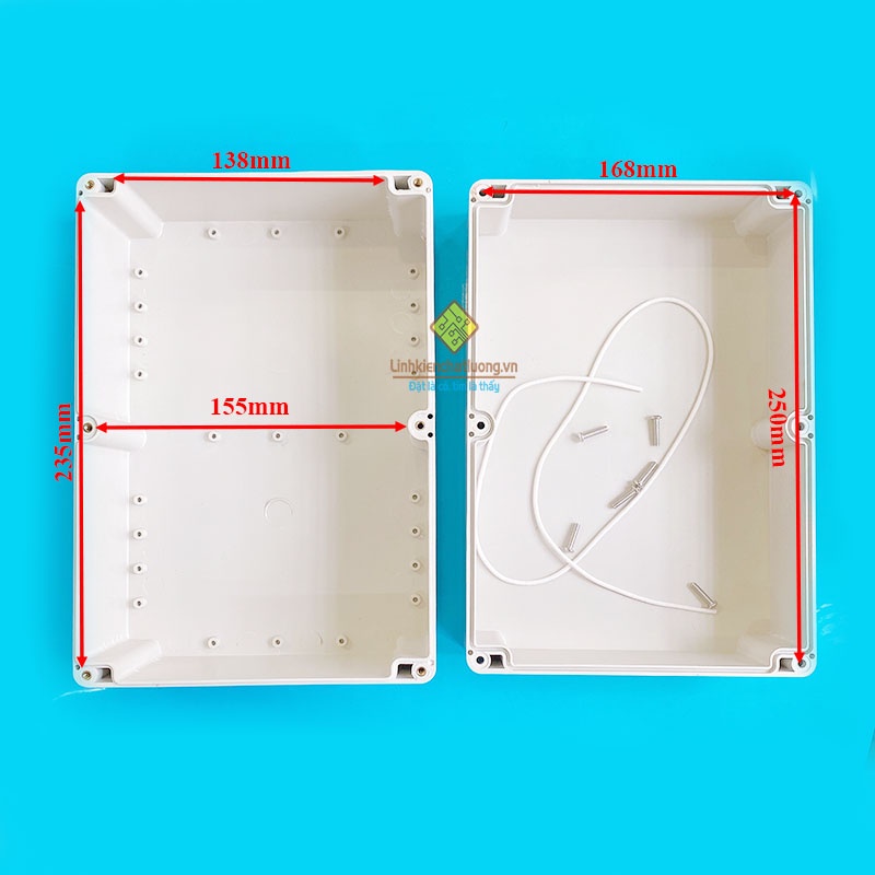 Hộp nhựa 265x185x130mm chống ẩm