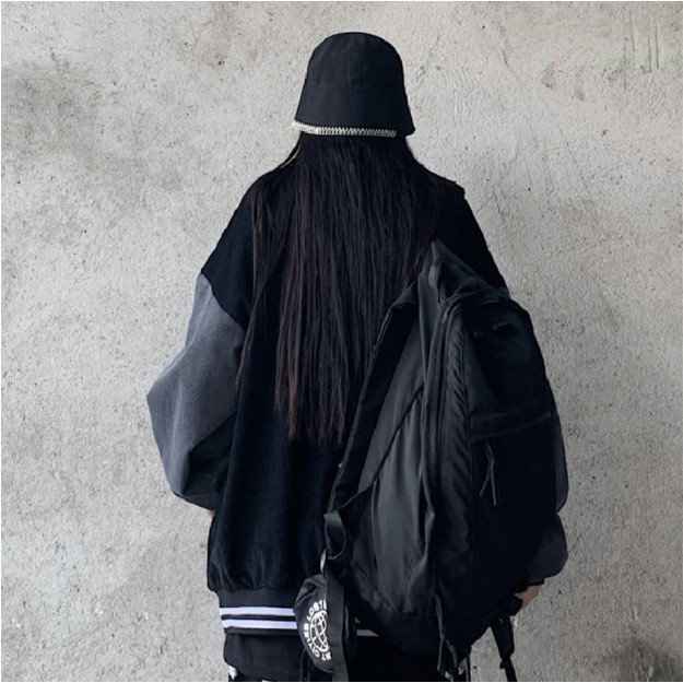 Áo khoác bóng chày in họa tiết phong cách Retro Hàn quốc