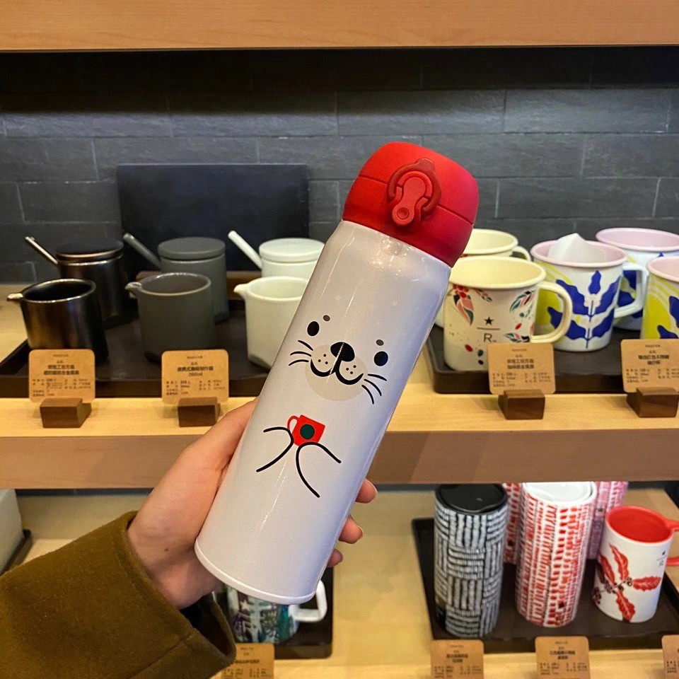 Bình giữ nhiệt Starbucks X Thermos hải cẩu đỏ dung tích 500ml