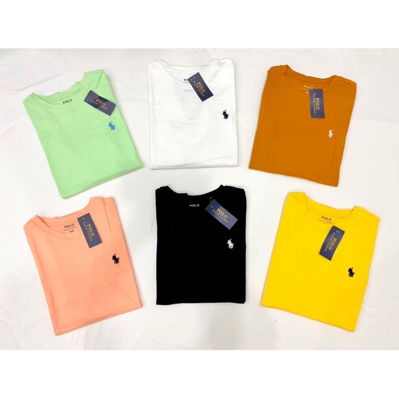 Áo Thun Nữ thêu logo polo đơn giản màu trắng chất thun cotton mềm mịn thoáng mát vải xịn cao cấp | BigBuy360 - bigbuy360.vn