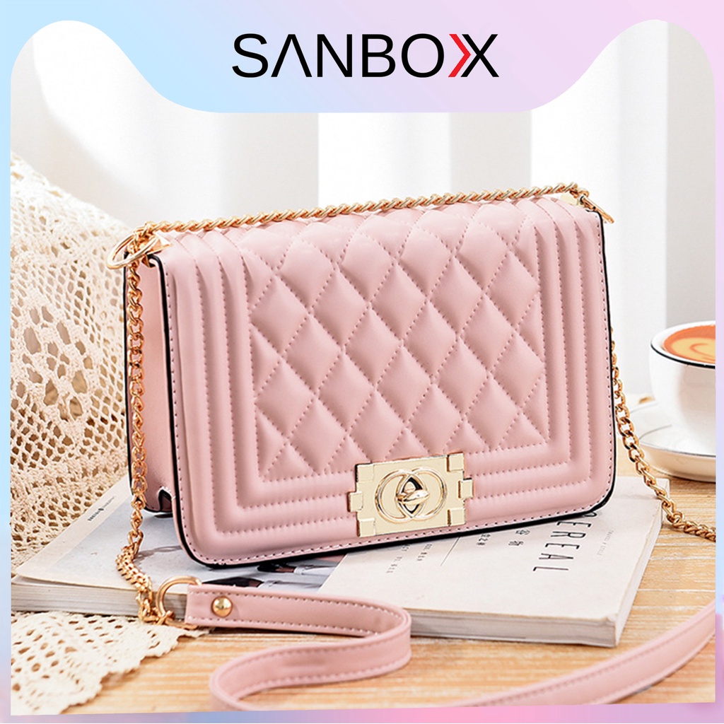 Túi xách nữ quảng châu đeo chéo form kiểu dáng hiện đại Sanbox Shop thanh lịch sang trọng cho các nàng
