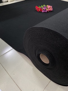 Thảm nỉ trải sàn đen trơn, khổ 2m