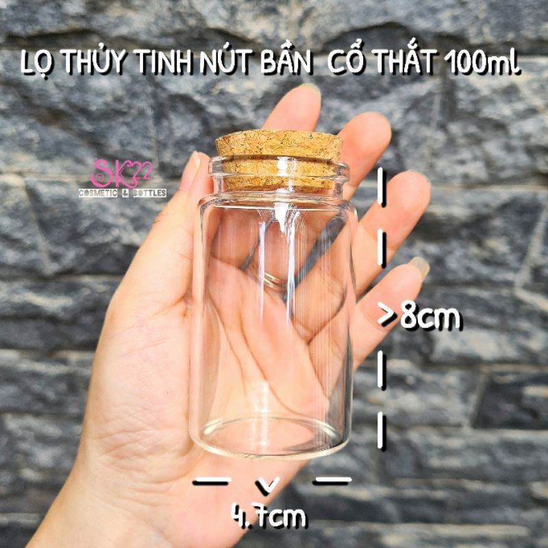 🎀LỌ THỦY TINH NÚT BẦN CỔ THẮT 50ml/100ml/150ml🎀