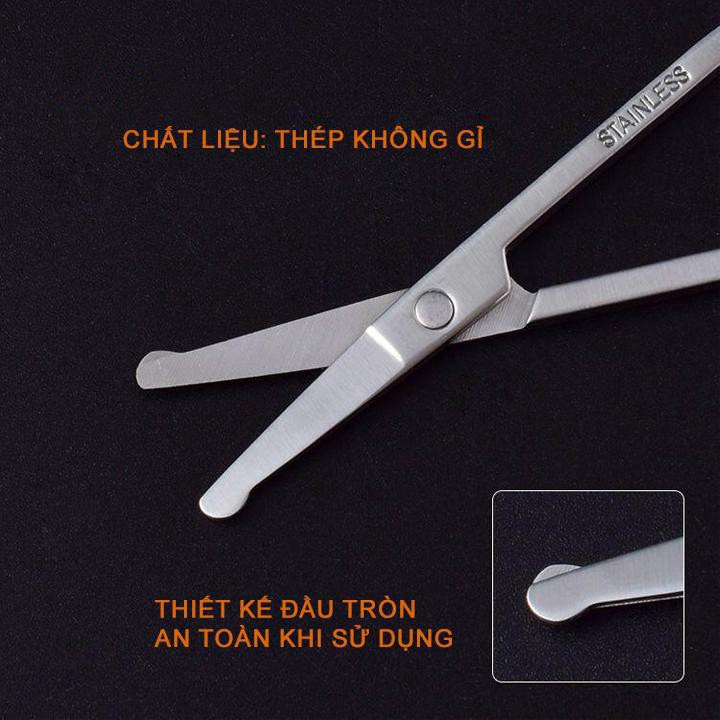 Kéo Cắt Tỉa Lông Mũi Đầu Tròn, Thép Không Gỉ Cao Cấp - Thiết Kế Nhỏ - Gọn - Nhẹ - An toàn