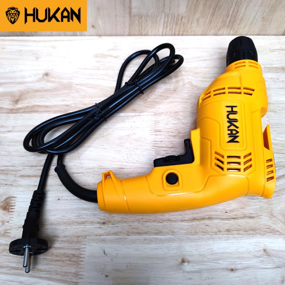 Máy khoan điện 10 ly HUKAN HK-ID550 lõi đồng có đảo chiều, điều chỉnh tốc độ