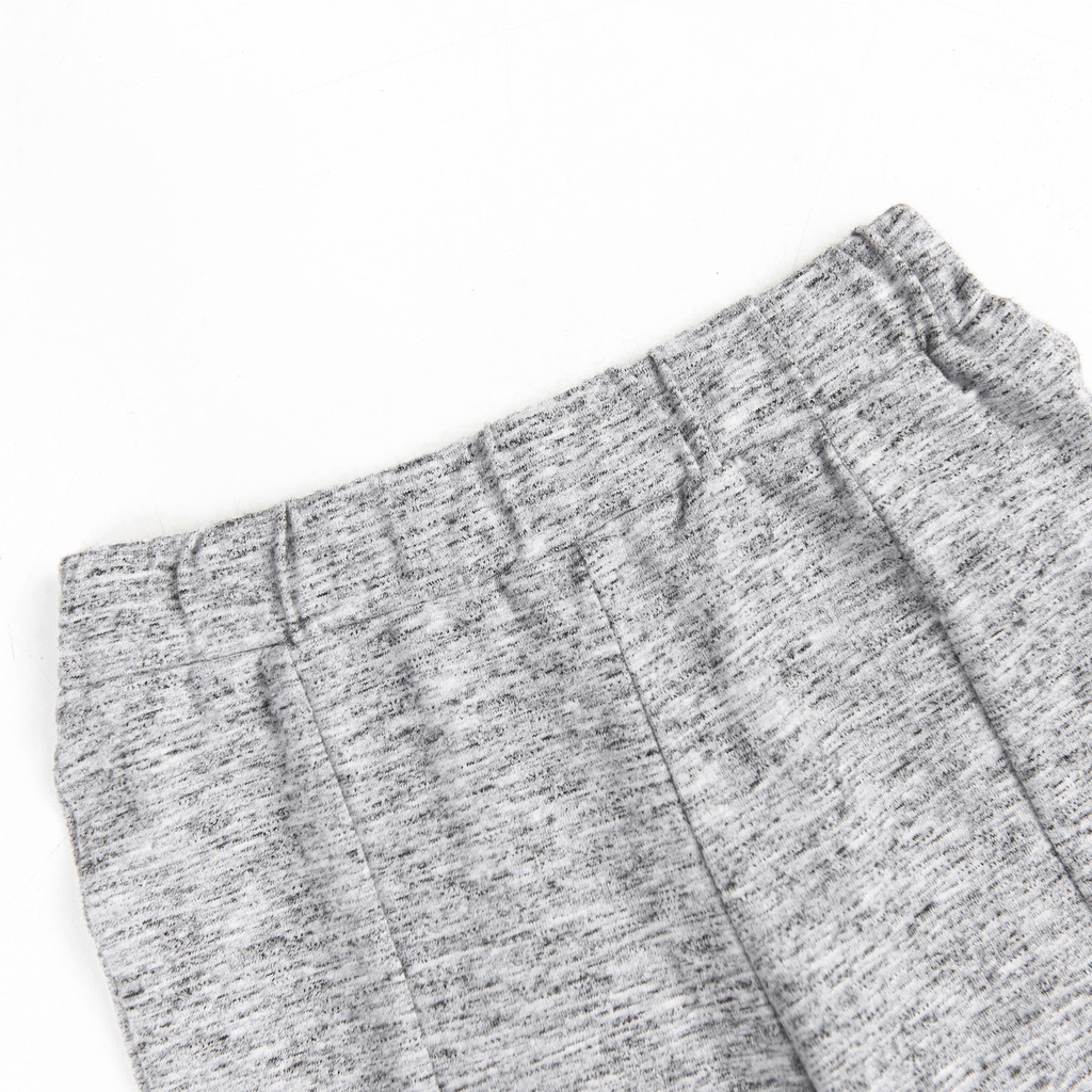 Quần dài ống loe xẻ gấu PISARO kids vải cotton dày dặn co dãn cho bé gái