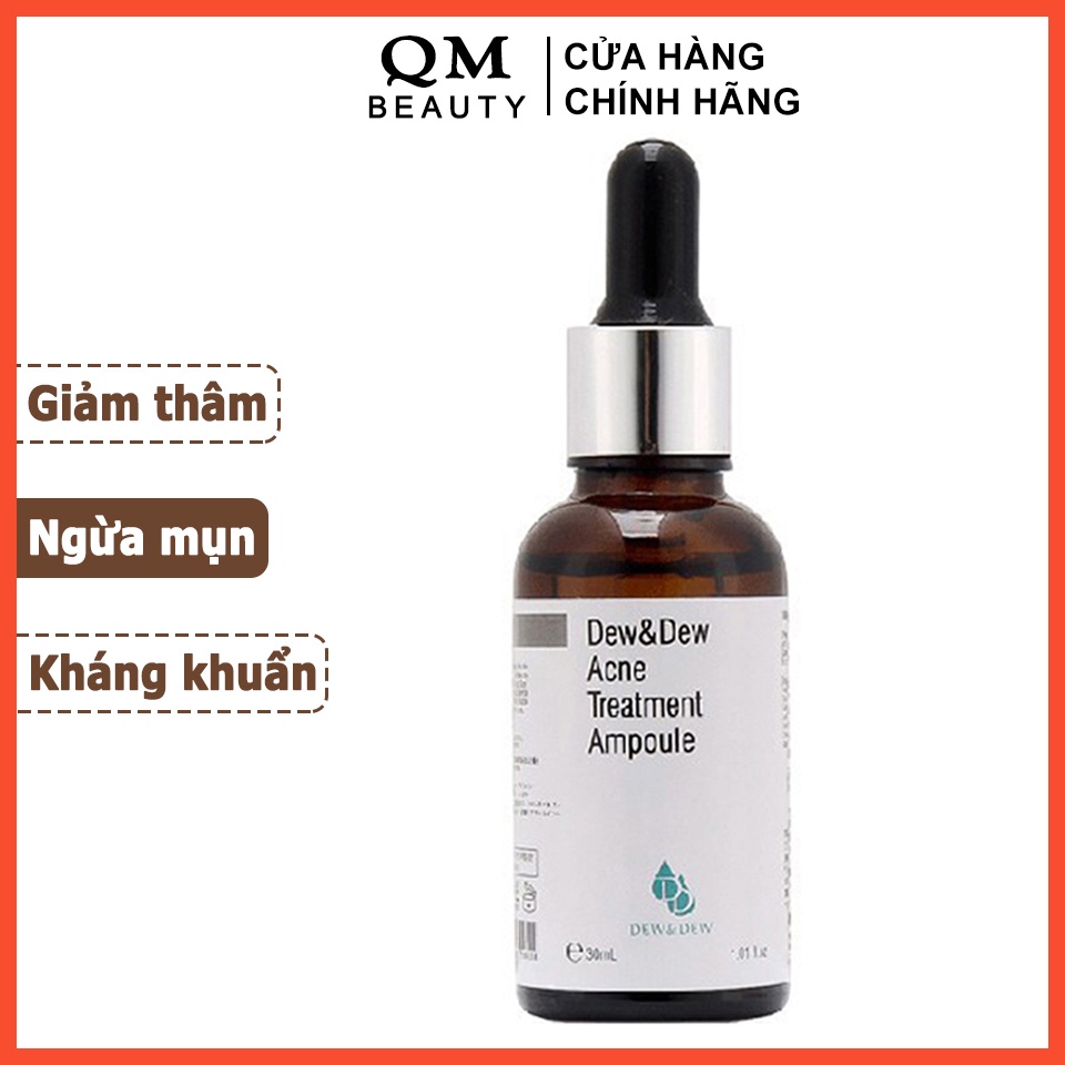 Serum Dew&Dew Acne Treatment Ampoule 30ml, tinh chất giảm mụn ngăn ngừa mụn Hàn Quốc