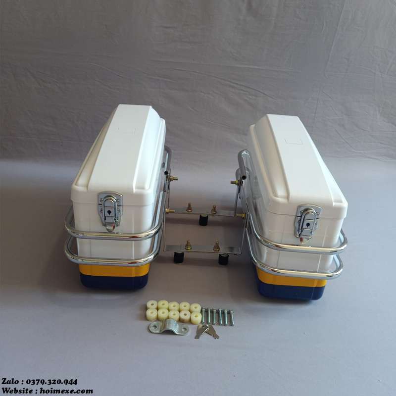 Cặp Thùng Hông Độ Các Dòng Honda Màu Trắng