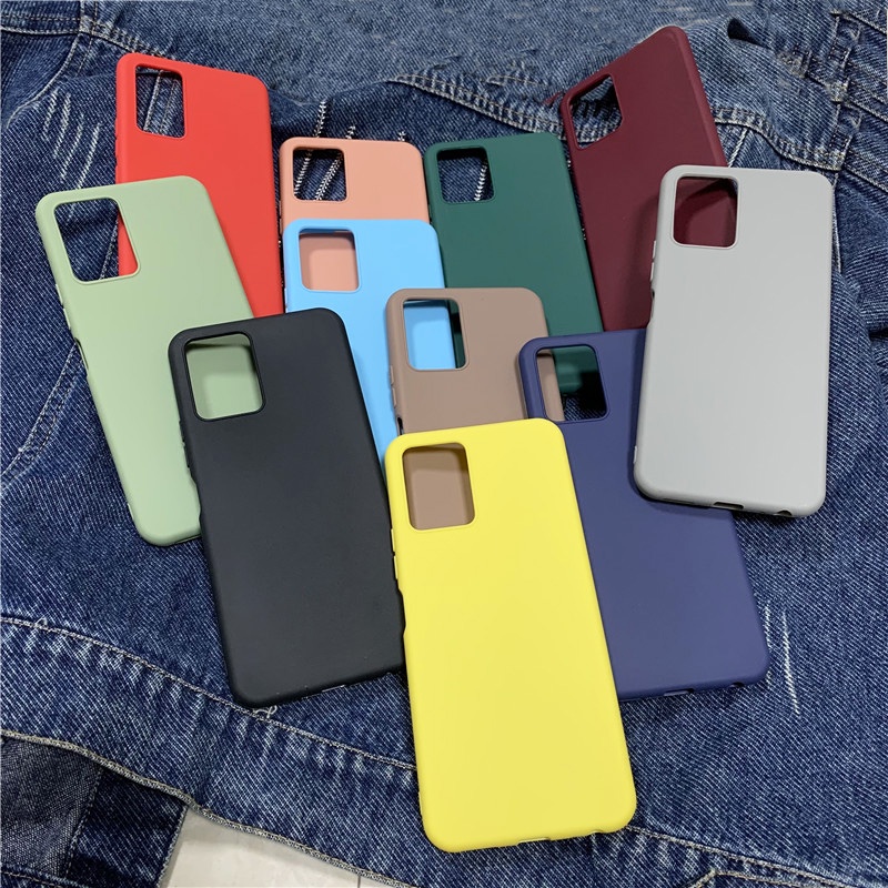 Ốp Điện Thoại TPU Silicone Dẻo Mỏng Màu Kẹo Ngọt Cho Oppo A36 A95 4G A76 A96 Reno 6Z