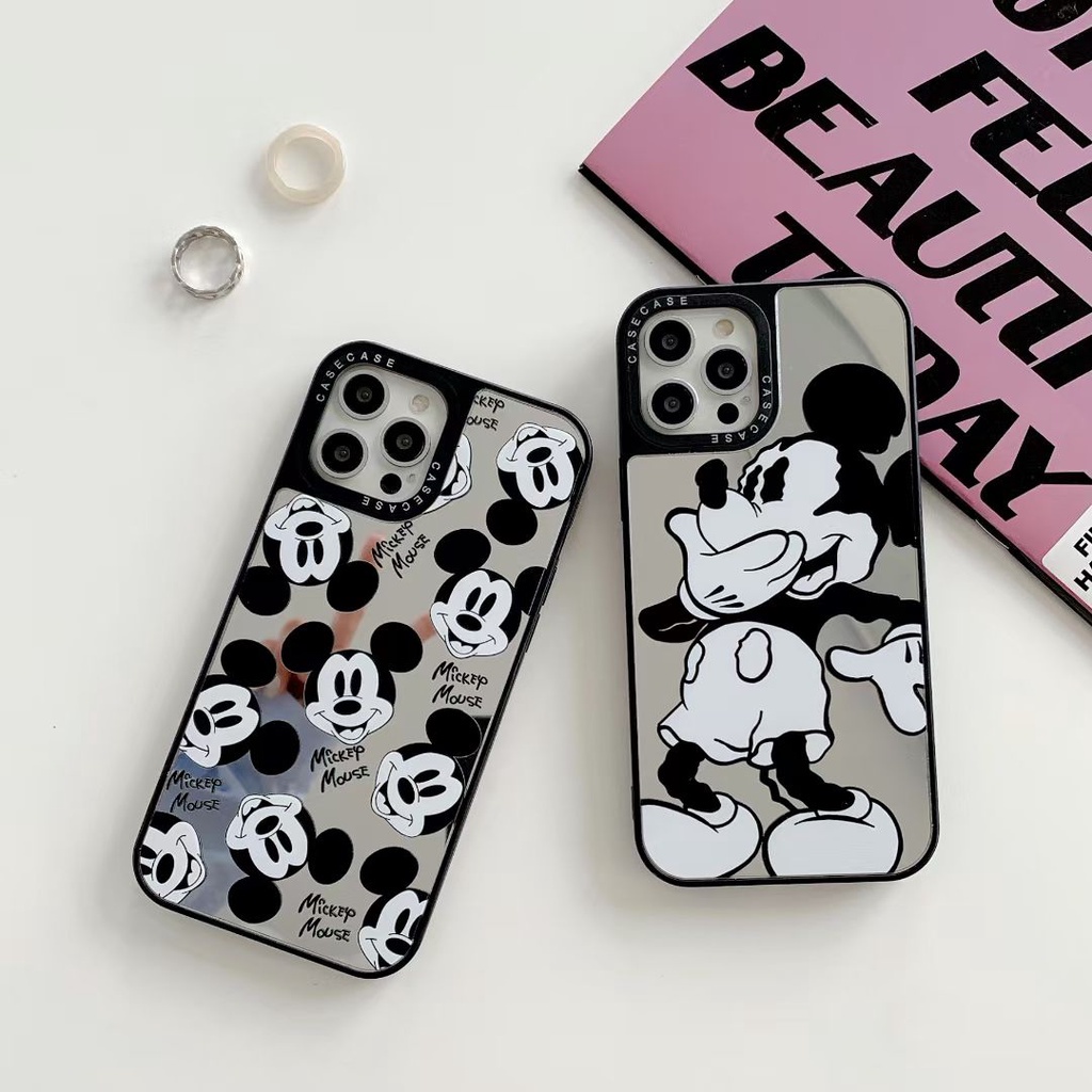 Sang Trọng Ốp Điện Thoại Cứng Mặt Gương Hình Mickey Cho Iphone 12pro Max 12mini 11pro Max Xs Max Xr Se 2020 7 8 Plus