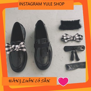 [ORDER] Giày ulzzang da bóng tặng kèm 4 bộ phụ kiện - 919 (ảnh thật ở cuối)