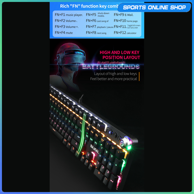 Bàn Phím Chơi Game Chống Nước Có Dây Cho Windows | BigBuy360 - bigbuy360.vn