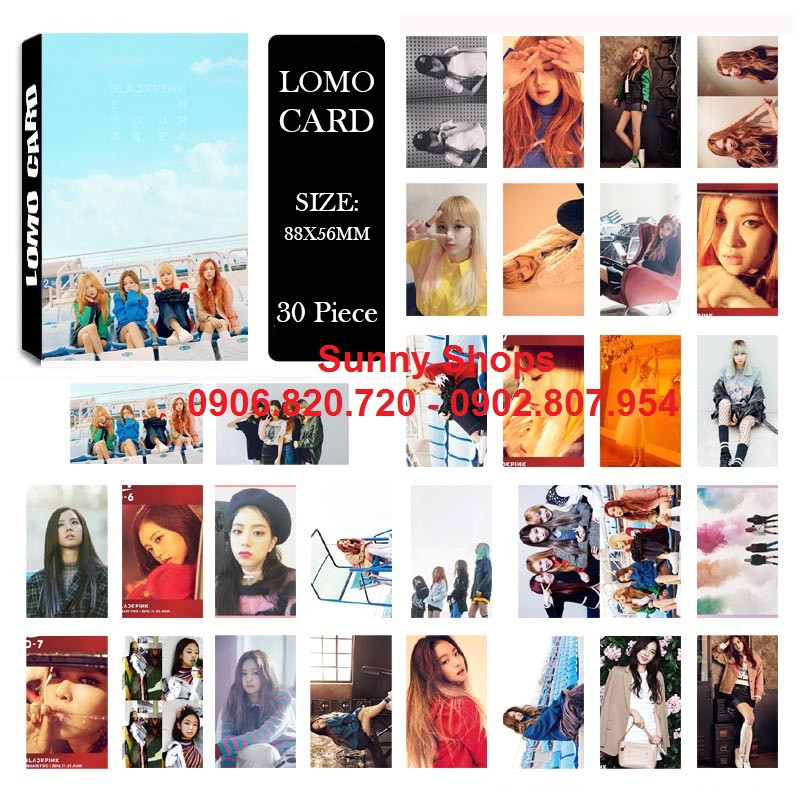 Lomocard 30tấm hình có hộp nhóm BlackPink và thành viên Jennie, Jisoo, Lisa, Rose | BigBuy360 - bigbuy360.vn