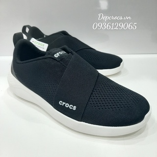 Giày lười nam crocs cao cấp literide modform, giày crocs nam literide lười màu đen - Crocs house
