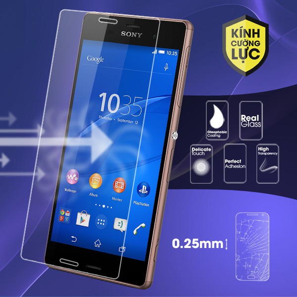 SONY Z3 MINI / Z3 COMPACT - BỘ 3 KÍNH CƯỜNG LỰC GLASS