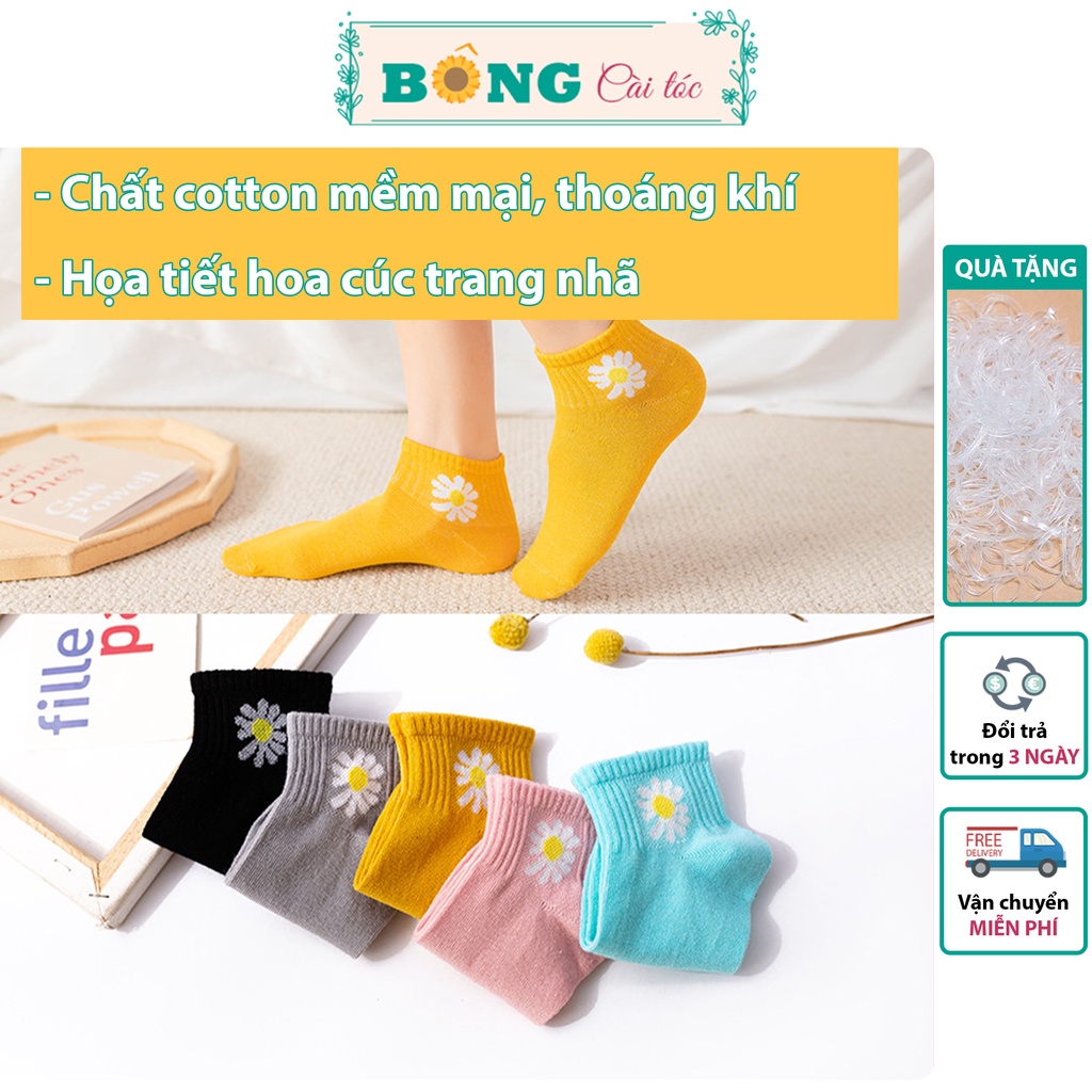 Tất nữ cổ ngắn họa tiết caro thời trang phong cách Hàn Quốc TN10 - Vớ BÔNG Cài Tóc