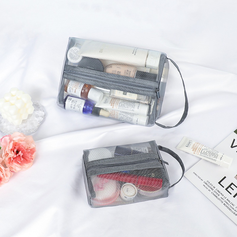 Túi Lưới Trong Suốt Đựng Mỹ Phẩm Tiện Dụng Khi Đi Du Lịch