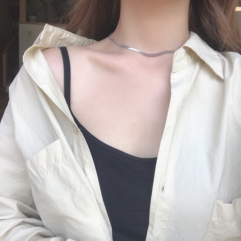 𝑭𝑹𝑬𝑬𝑺𝑯𝑰𝑷  Choker vòng cổ nữ dây mảnh kim loại sang trọng cổ điển