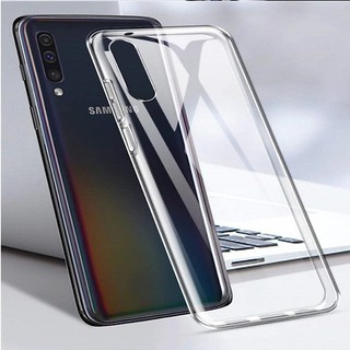 Ốp lưng dẻo trong suốt 0.6mm gờ bảo vệ camera cho điện thoại Samsung Galaxy A50, A50s, A30s