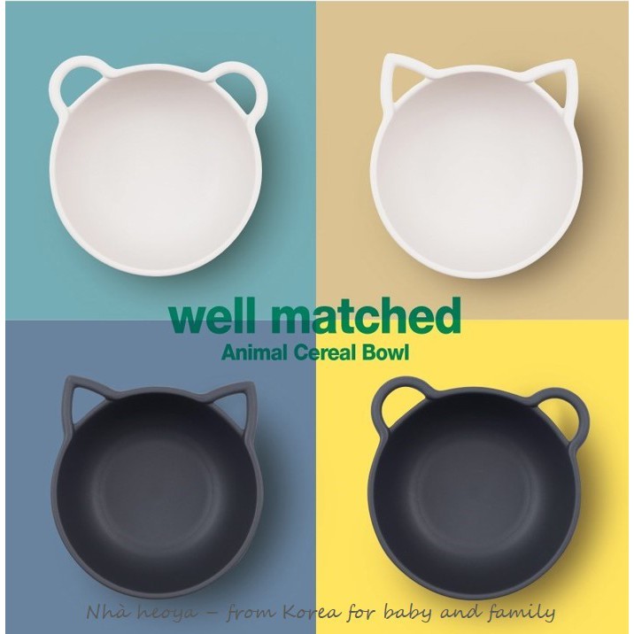 &lt;có sẵn&gt; BÁT HÌNH GẤU MÈO NINEWARE Animal Bowl MADE IN KOREA