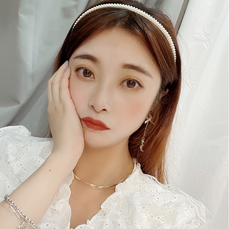 Băng Đô Cài Tóc Đính Ngọc Trai Thời Trang Dành Cho Nữ