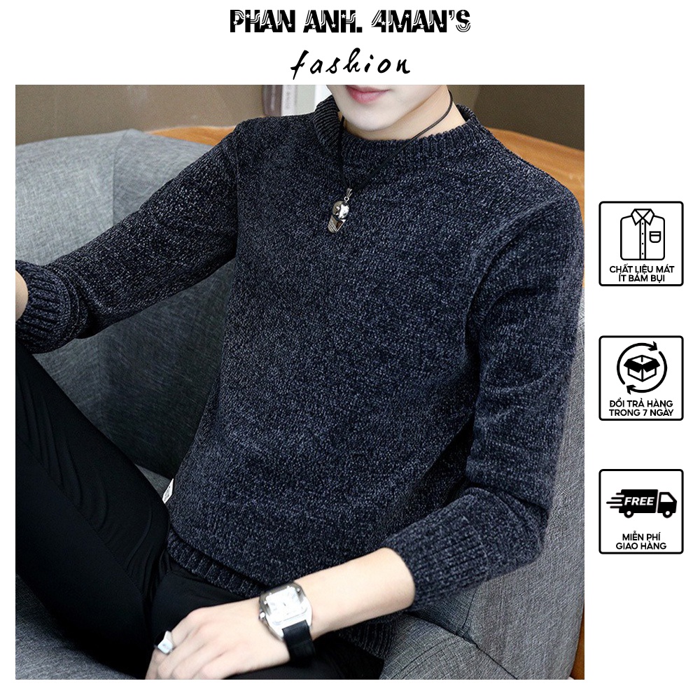 Áo len nam dài tay cổ tròn Phananh.4mans kiểu dáng Hàn Quốc - 4ML01