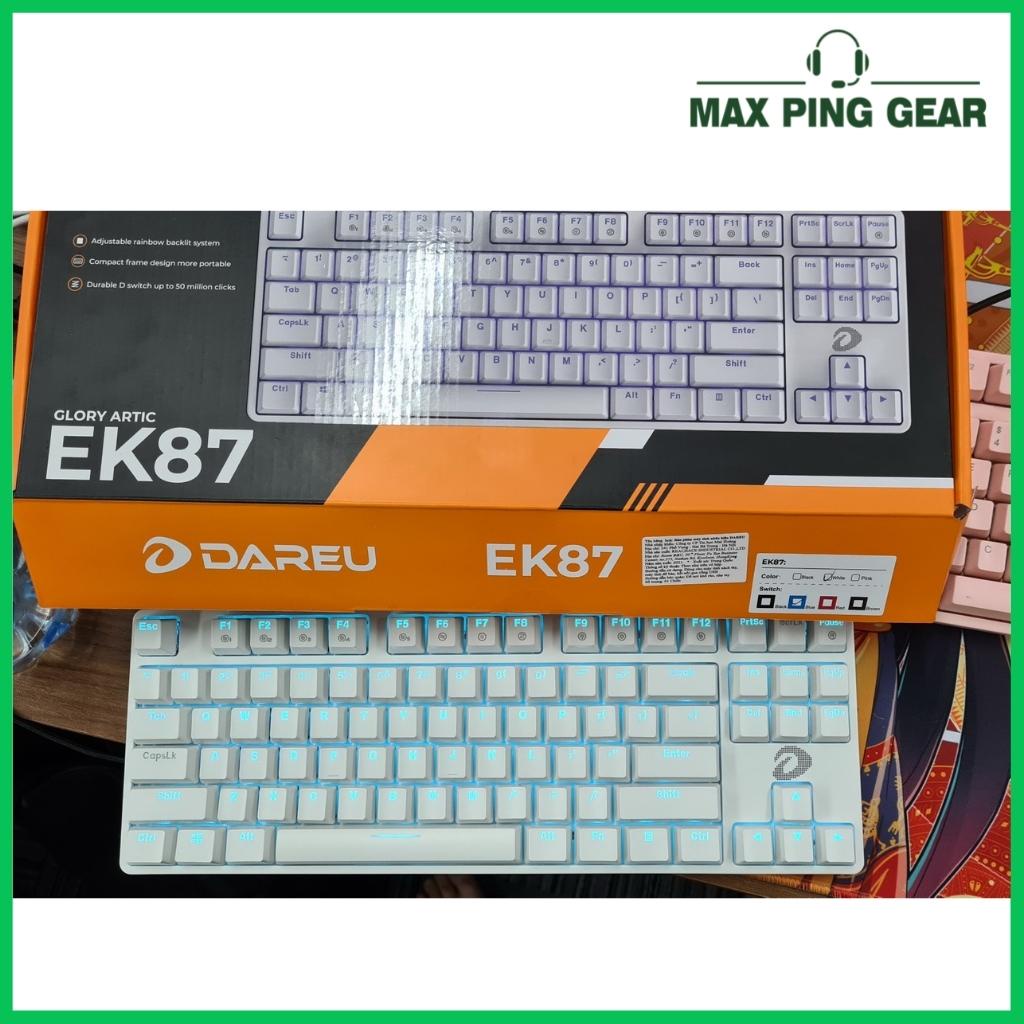 Bàn phím cơ Gaming DAREU EK87 WHITE  – Bàn phím màu trắng