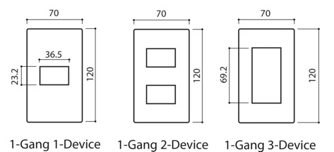 Mặt panasonic 1+2+ 3 to & bé & mặt át khối