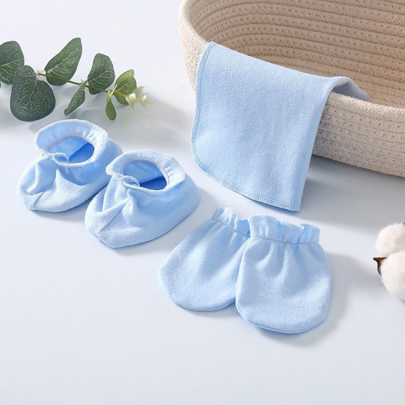 Bộ Găng Tay + Găng Tay + Găng Tay + Vỏ Bọc Chân Bằng Cotton Mềm