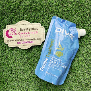 Hấp dầu ủ tóc Diva Collagen Hair Repair siêu mượt cho tóc khô hư tổn (MẪU MỚI) 500ml